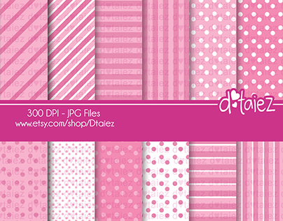 Pink Ballerina Digital Papers