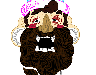 Bearded Man Sticker/T-Shirt