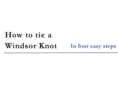 How to Tie a Windsor knot 