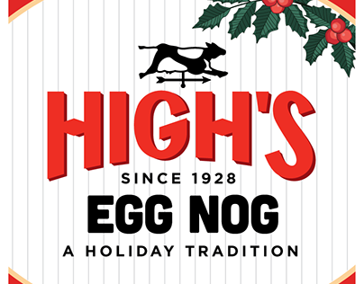 High's Egg Nog Labels Redesign