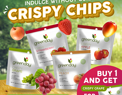 Social Media Poster for Greenday Crispy Chips
