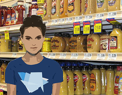 Nathalie in the Mustard Aisle