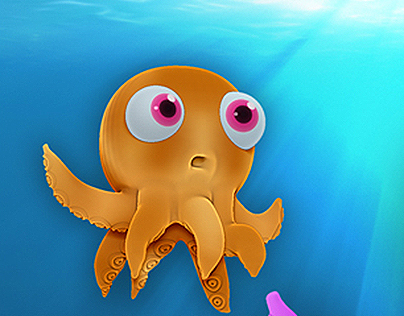 3D Octopus | Cartoon character design