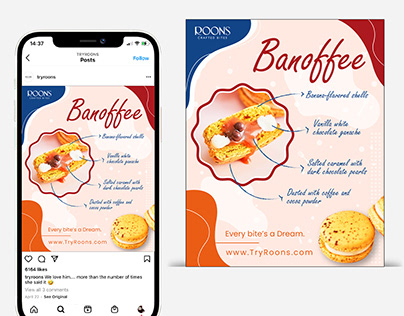 Instagram Ad Design concept for 'Banoffee'