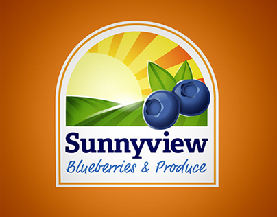 Sunnyview Blueberries and Produce Logo Design