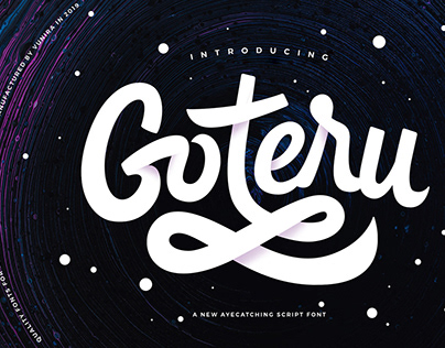 Goteru | Eyecatching Script Font