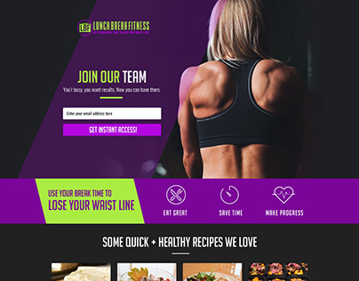 Fitness Weight Loss Landing Page Design