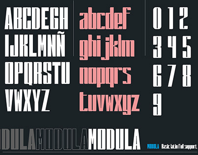 MODULA free font