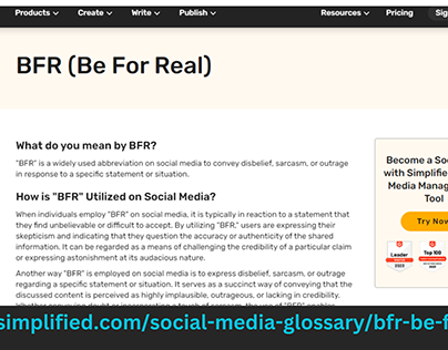bfr-be-for-real glossary