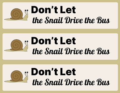 Snail Drive the car Funny Sticker