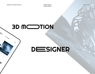 Business card website idea for 3D motion designer
