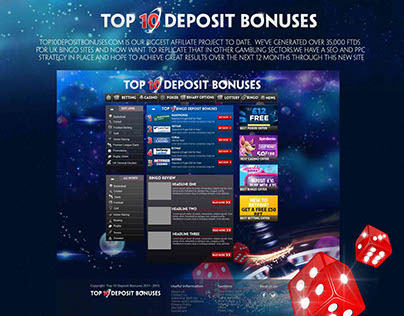 Top 10 deposit bonuses (SEO page) 