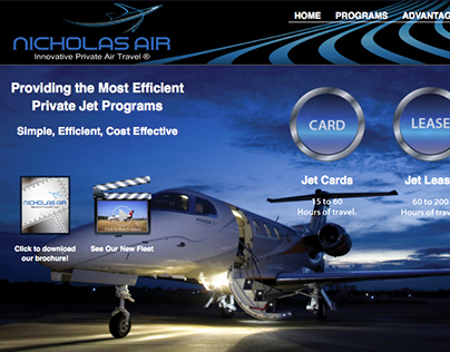 Nicholas Air Private Jets -  Website Design