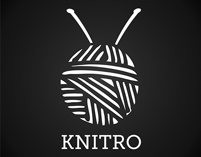 KNITRO logo and print design