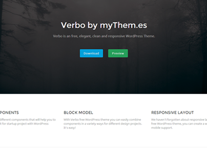 Verbo - free clean and responsive WordPress Theme