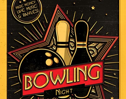 Bowling Night Flyer / Magazine Ad