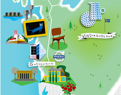 Volvo: Tourist Maps of Western Sweden