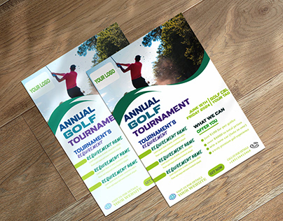 golf club tournament flyer poster design template