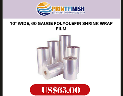 Buy 10″ Wide, 60 Gauge Polyolefin Shrink Wrap Film