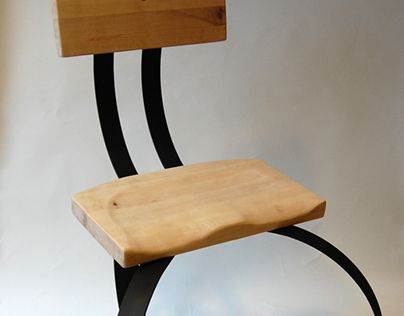 The Hansel Chair: Steel and Recycled Wood