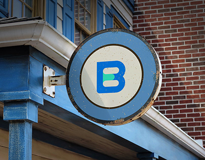 B E letter logo design, brand identity