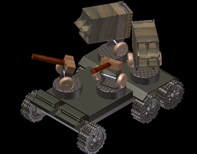 Wooden Toy Missile Platform