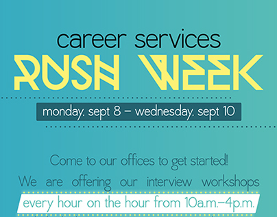 Career Services Rush Week