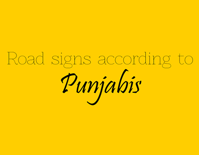 Road signs according to Punjabis