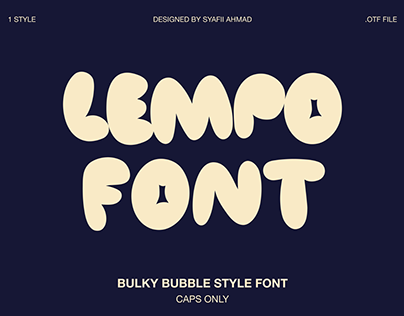 Lempo Bulky Bubble Style Font