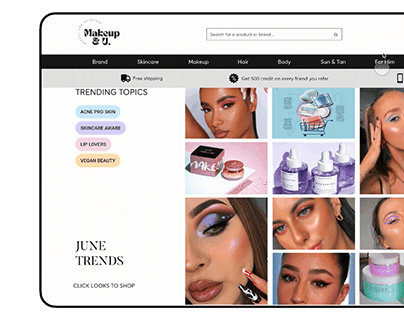 MakeUp&U cosmetic website - ui/ux casestudy