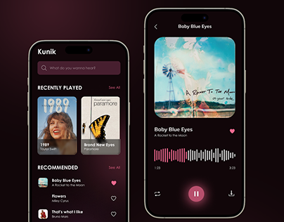 Kunik Music Player App