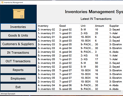 Inventories Management System