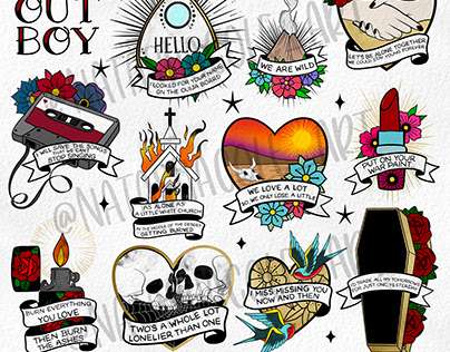 Fall Out Boy- Save Rock & Roll- Tattoo Flash Project