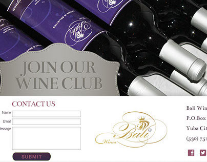 Bali Wines - Website Design