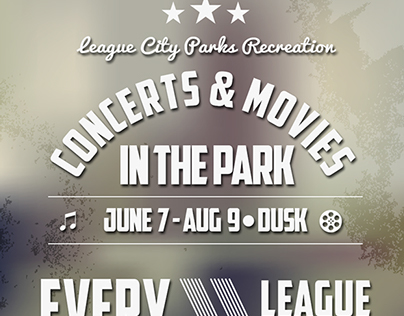 Concerts and Movies in the Park advertisement