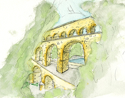 A peek at Pont Du Gard
