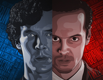 Sherlock vs Moriarty poster series