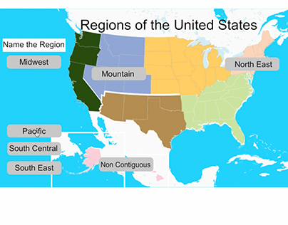 Animated Drag and Drop the Regions of the US
