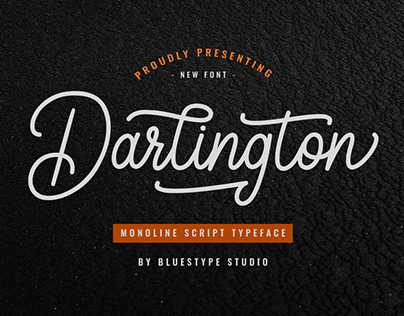 Darlington - Script Monoline Font