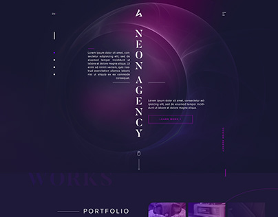 Neon Creative Agency Landing Page Website/UI Design