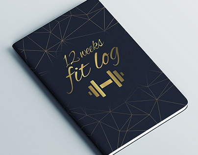 fitness journal mockup & content