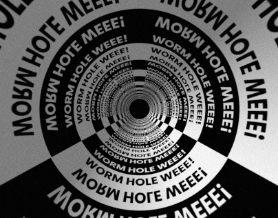 Typography wormhole motion animation