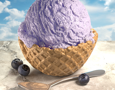 Project thumbnail - Blueberry Ice Cream in Waffle Bowl