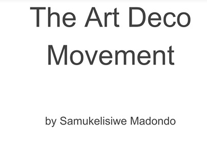 The Art Deco Movement