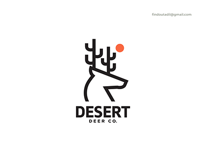 Desert logo, Deer Logo Design, Brand Identity Design