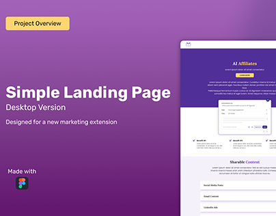 Landing Page Digital Marketing Product - Desktop