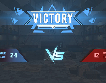Fps Shooting Game UI UX Victory Defeat Tied Screen