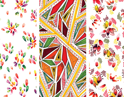 Textile Pattern Design - 'Citrus Floral'