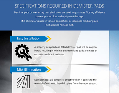 Specifications Required in Demister Pads