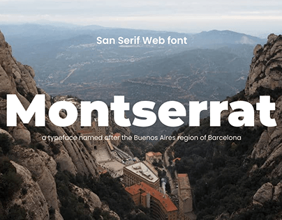 Montserrat font introduction web